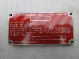 Norton Frame ID Plate