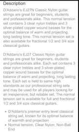 D’Addario Classic Nylon Normal Tension