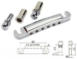 Gotoh LP tailpiece w/studs nickel