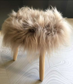 Mole Brown Icelandic Sheepskin Stool