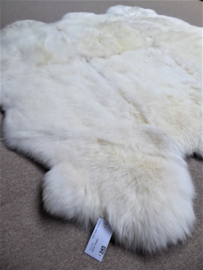 White Sheepskin Rug, Six, +/- 175 x 195 cm
