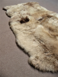 Beige Sheepskin Rug, Quadruple, 115 x 200 cm