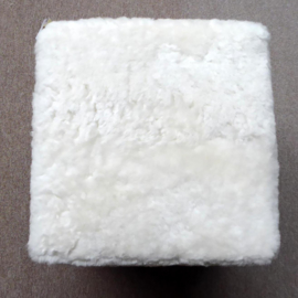 White Shorn Sheepskin Ottoman