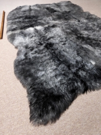 Grey Shorn Quadruple Sheepskin Rug, +/- 135 x 205 cm