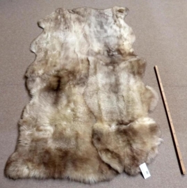 Beige Sheepskin Rug, Quadruple, 115 x 200 cm