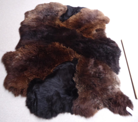 Brown Sheepskin Rug, +/- 155 x 210 cm (132)