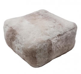 Mélange Shorn Sheepskin Pouf