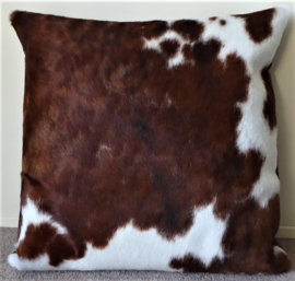 Brown-White Cowhide Cushion (79)