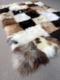 Sheepskin Rug Natural Mix, 150 x 210 cm