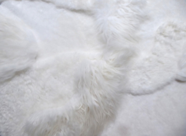 White Blizzard Sheepskin Rug, +/- 140 x 140 cm (90)
