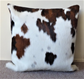 Brown-White Cowhide Cushion (481)