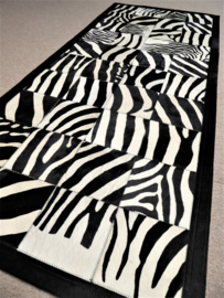 Zebra Patchwork Tapijt, 90 x 210 cm