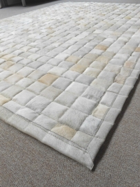 White Patchwork Rug, 120 x 170 cm