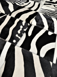 Zebra Patchwork Rug, 90 x 210 cm