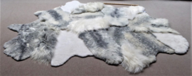 White-Grey Blizzard Sheepskin Rug, +/- 190 x 280 cm (4)
