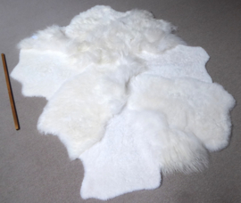 White Blizzard Sheepskin Rug, +/- 150 x 200 cm (131)