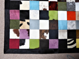 Multicolor Cowhide Patchwok Rug, 120 x 180 cm