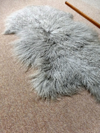 Stone Grey Curly Mongolian Sheepskin (30)