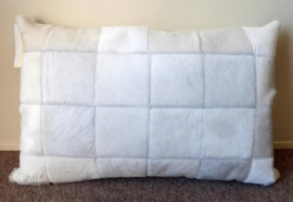 White Cowhide Cushion