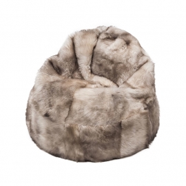 Beige Sheepskin Bean Bag