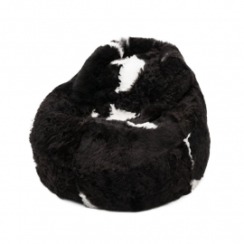 Dark Spotted Shorn Sheepskin Bean Bag