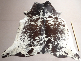 Dark brown/Black-White Cowhide L (59)