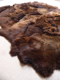 Bruin Schapenvacht tapijt, +/- 200 x 265 cm (10)