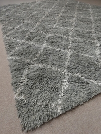 Beni Ouarain Rug - 6 - Grey/White