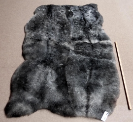 Grey Shorn Quadruple Sheepskin Rug, +/- 135 x 205 cm