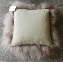 Mole Brown Icelandic sheepskin Cushion