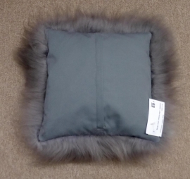 Grey Silver Icelandic Sheepskin Cushion
