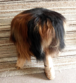 Rusty Brown-Black Icelandic Sheepskin Stool