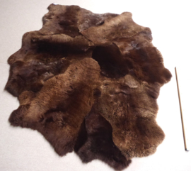 Brown Sheepskin Rug, +/- 170 x 215 cm (25)