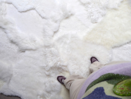 White Blizzard Sheepskin Rug, +6/- 200 x 260 cm (133)