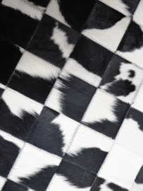 Toro, Black-White Graded Patchwork Rug, 160 x 230 cm