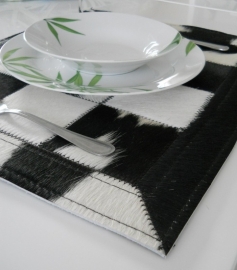 Black- White Cowhide Placemats