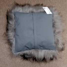 Grey Icelandic Sheepskin with Black tips