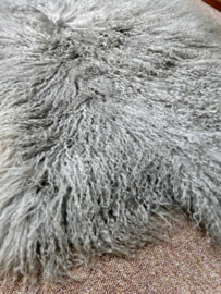Stone Grey Curly Mongolian Sheepskin (30)