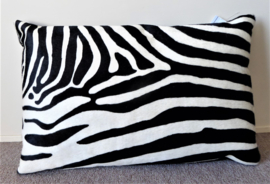 Zebra Printed Cowhide Cushion (2)