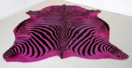 Pink Zebra Printed Cowhide