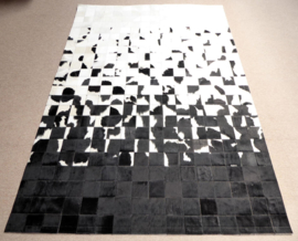 Toro, Black-White Graded Patchwork Rug, 160 x 230 cm