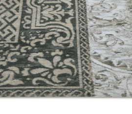 Vintage Rug Multi Black and White