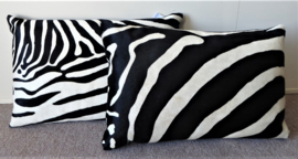 Zebra Printed Cowhide Cushion (1)