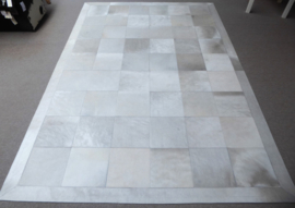 White Patchwork Cowhide Rug, 200 x 290 cm