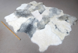 White-Grey Blizzard Sheepskin Rug, +/- 170 x 210 cm (12)