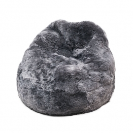 Grey Shorn Icelandic Sheepskin Bean Bag