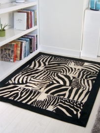 Zebra Patchwork Rug