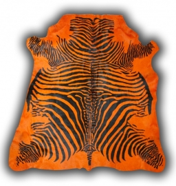 Imitatie zebrahuid oranje