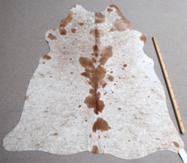 Caramel-Witte Pepper-en-Zout Koeienhuid S (101)