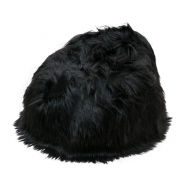 Black Icelandic Sheepskin Bean Bag